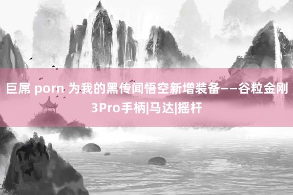 巨屌 porn 为我的黑传闻悟空新增装备——谷粒金刚3Pro手柄|马达|摇杆