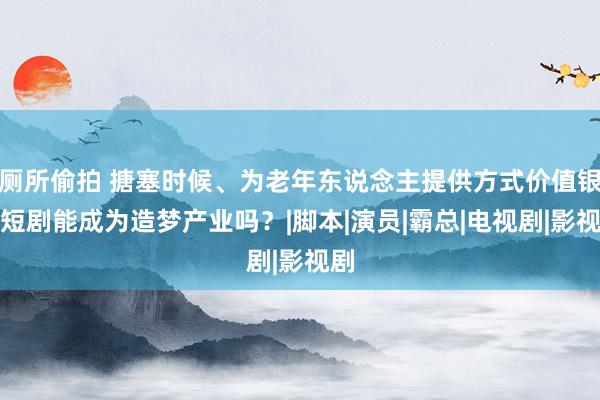 厕所偷拍 搪塞时候、为老年东说念主提供方式价值银发短剧能成为造梦产业吗？|脚本|演员|霸总|电视剧|影视剧