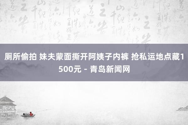 厕所偷拍 妹夫蒙面撕开阿姨子内裤 抢私运地点藏1500元－青岛新闻网