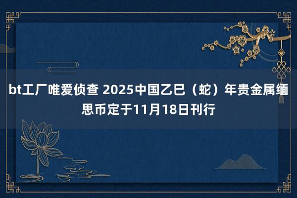 bt工厂唯爱侦查 2025中国乙巳（蛇）年贵金属缅思币定于11月18日刊行