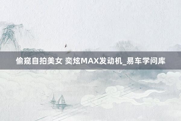 偷窥自拍美女 奕炫MAX发动机_易车学问库