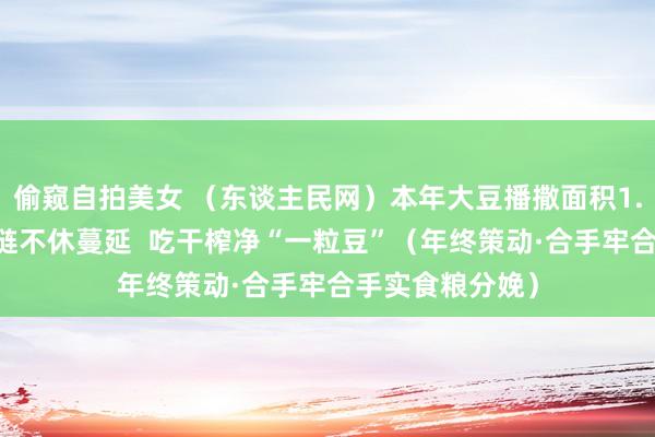 偷窥自拍美女 （东谈主民网）本年大豆播撒面积1.55亿亩，产业链不休蔓延  吃干榨净“一粒豆”（年终策动·合手牢合手实食粮分娩）